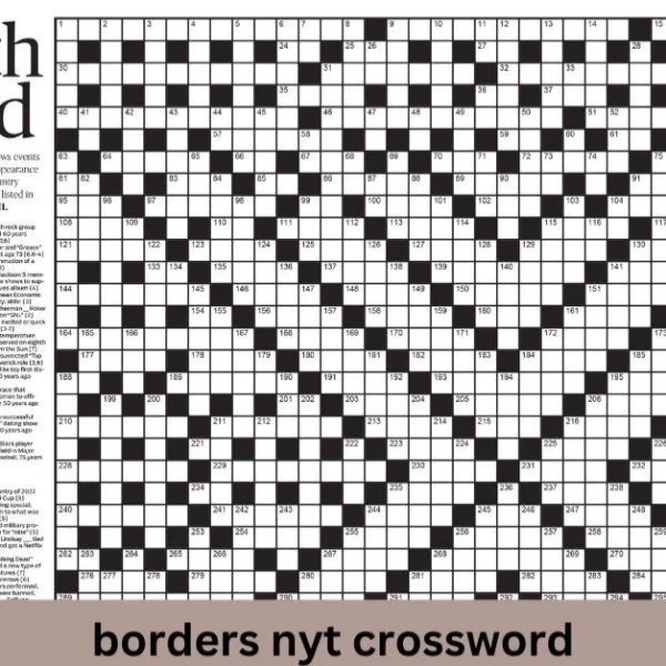 Borders NYT Crossword