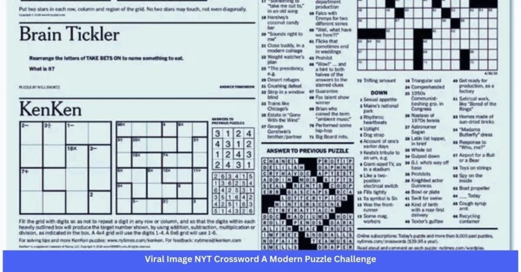 Viral Image NYT Crossword