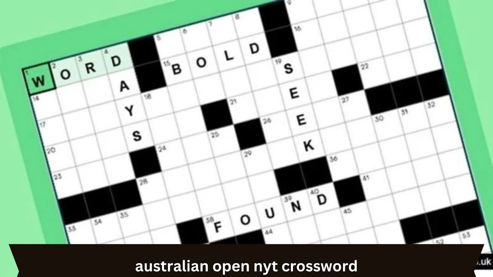 Australian Open NYT Crossword