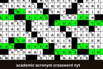 Academic Acronym Crossword NYT