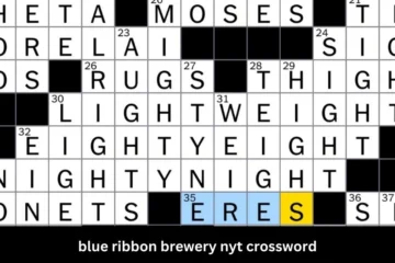 Blue Ribbon Brewery NYT Crossword