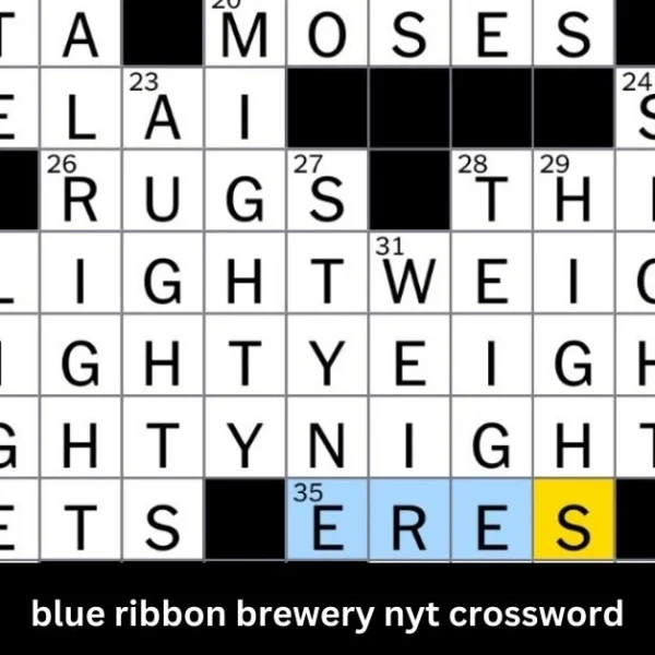 Blue Ribbon Brewery NYT Crossword Clue Explained