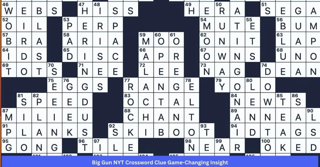 Big Gun NYT Crossword Clue