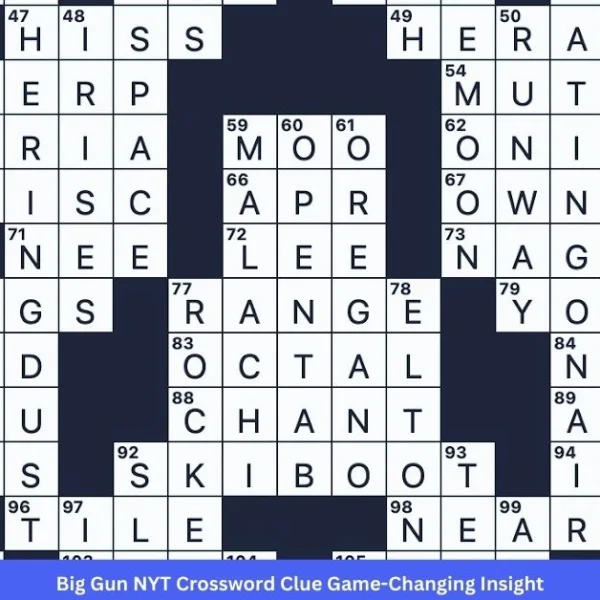 Big Gun NYT Crossword Clue