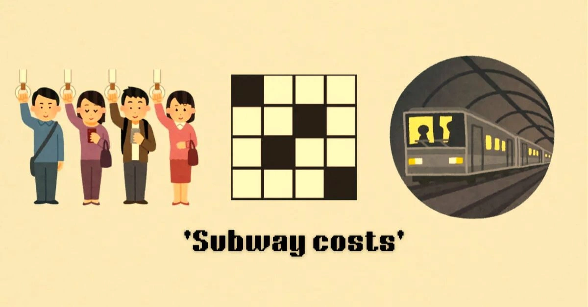 Subway Costs NYT Crossword